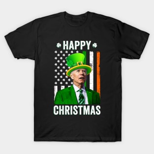 Happy Christmas Funny Joe Biden St Patricks Day T-Shirt